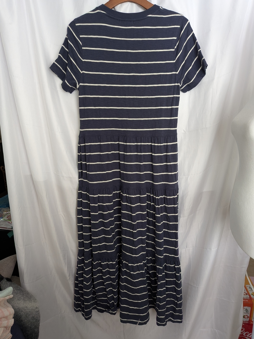 Marine Layer Stripe Cotton Jersey A-Line Dress Size Medium - Picture 7 of 7